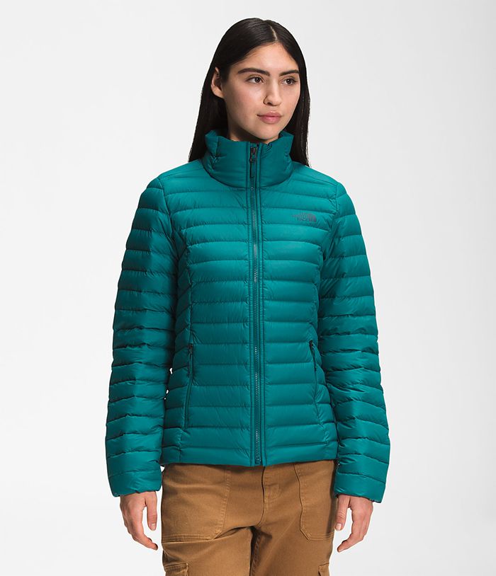 Casaca De Pluma The North Face Mujer Stretch Verde - Peru 50976CKMA